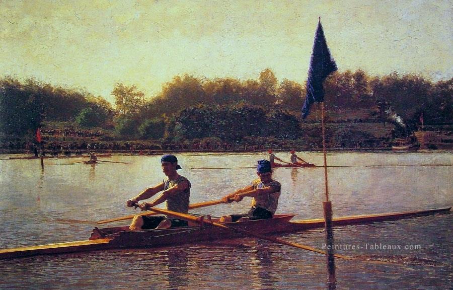 Le réalisme de Biglin Brothers Racing Bateau Thomas Eakins Peintures à l'huile